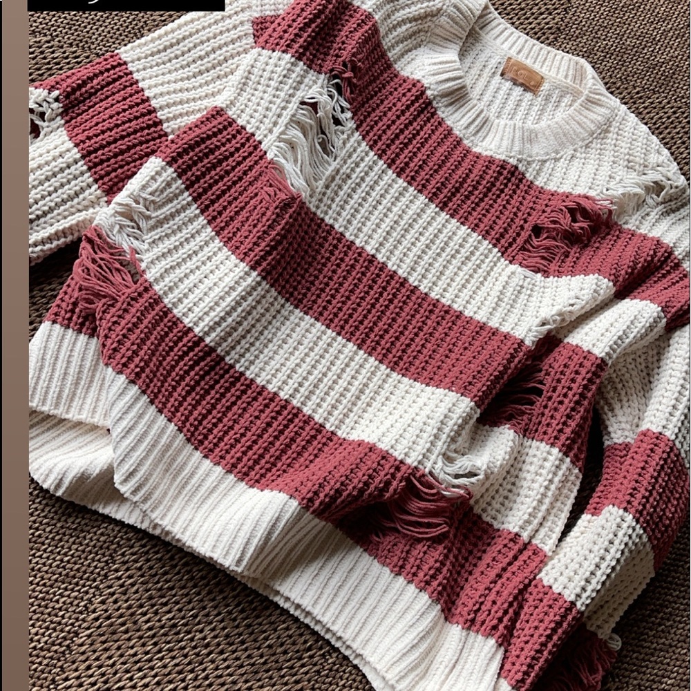 Pol open knit sweater